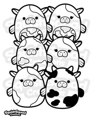 Squishmallow boyama sayfası,  coloring page, Deniz inekleri Squishmallow, 