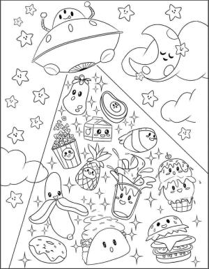 Squishmallow boyama sayfası,  coloring page, Squishmallow Yemeği, 