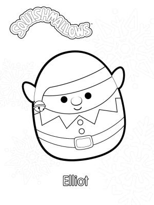 Squishmallow boyama sayfası,  coloring page, Squishmallow Elliot, 