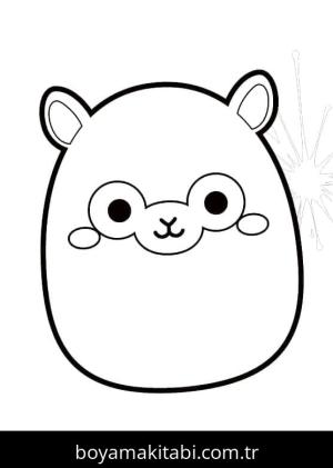Squishmallow boyama sayfası – çocuk aktivitesi, PDF indir