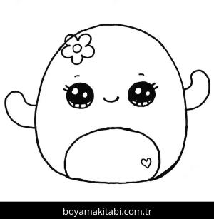 Squishmallow boyama sayfası – PDF indir, sevimli karakter