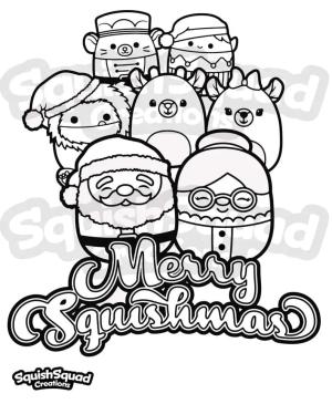 Squishmallow boyama sayfası,  coloring page, Mutlu squishmas squishmallowlar, 