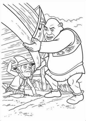 Şrek boyama sayfası,  coloring page, Şrek Görüntü Anahat, 