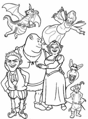 Şrek boyama sayfası,  coloring page, Çocuklar için Şrek, 