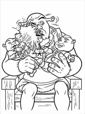 Şrek boyama sayfası,  coloring page, Şrek JPG, 