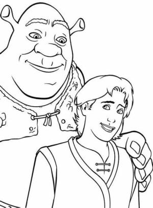 Şrek boyama sayfası,  coloring page, Çocuklar için Şrek Karikatür, 