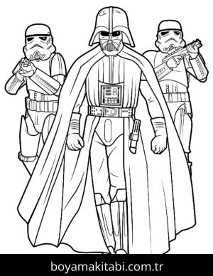 Star Wars boyama sayfası – renkli çizimler, okul öncesi