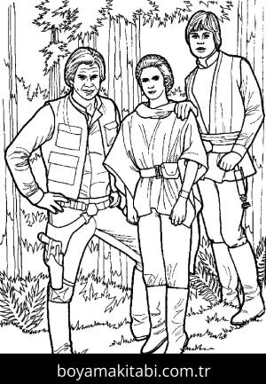 Star Wars boyama sayfası – keyifli zaman, renkli çizimler