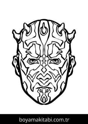 Star Wars boyama sayfası – basit çizim, kolay boyama