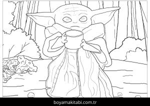 Star Wars boyama sayfası – kolay boyama, eğitici aktivite