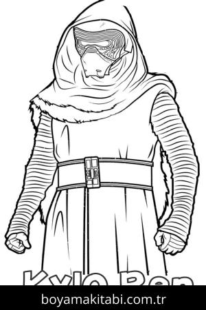 Star Wars boyama sayfası – sevimli karakter, sanatsal çalışma