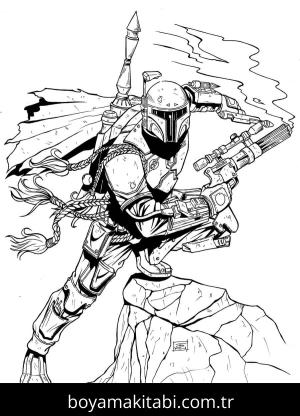 Star Wars boyama sayfası – el becerilerini geliştirir, boyama çalışması