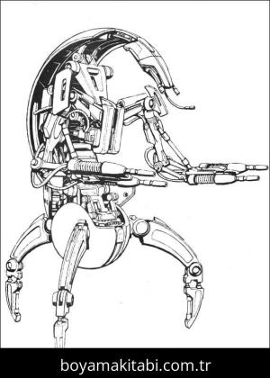 Star Wars boyama sayfası – kolay boyama, eğitici aktivite