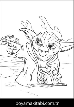 Star Wars boyama sayfası – basit çizim, kolay boyama