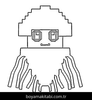 Steal a Brainrot boyama sayfası – çizgi film temalı, basit çizim