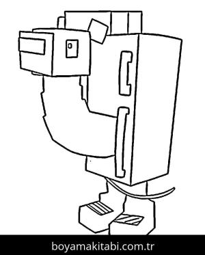 Steal a Brainrot boyama sayfası – çocuklar için, çizgi film temalı