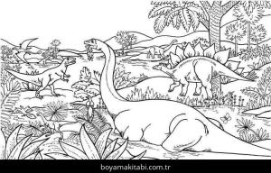 Stegosaurus Dinazor boyama sayfası,  coloring page, , Dinosaurs1