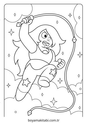 Steven Universe boyama sayfası – keyifli zaman, renkli çizimler