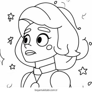 Steven Universe boyama sayfası – çizgi film temalı, basit çizim