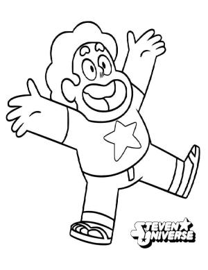 Steven Universe boyama sayfası,  coloring page, Mutlu Steven Evren, 