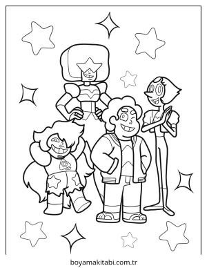 Steven Universe boyama sayfası – ücretsiz yazdır, boyama etkinliği