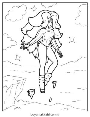 Steven Universe boyama sayfası – renkli çizimler, okul öncesi