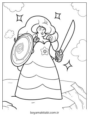 Steven Universe boyama sayfası – sanatsal çalışma, çocuklar için