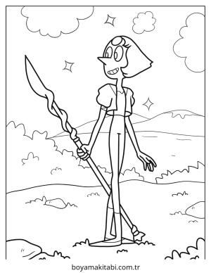 Steven Universe boyama sayfası – çocuklar için, çizgi film temalı