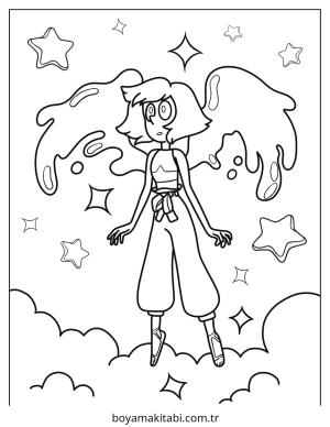 Steven Universe boyama sayfası – PDF indir, sevimli karakter