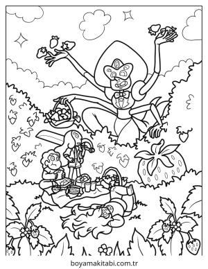 Steven Universe boyama sayfası – basit çizim, kolay boyama