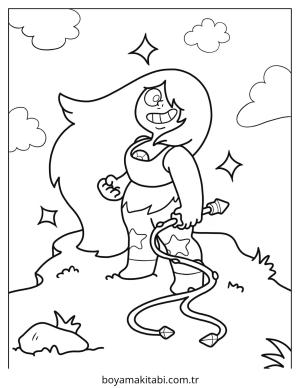 Steven Universe boyama sayfası – sanatsal çalışma, çocuklar için