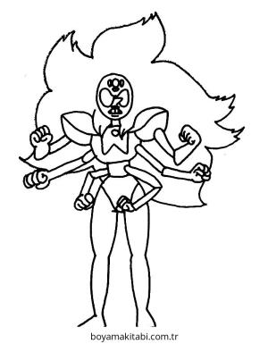 Steven Universe boyama sayfası – boyama çalışması, yaratıcılığı geliştirir