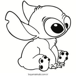 Stitch boyama sayfası – kolay boyama, eğitici aktivite