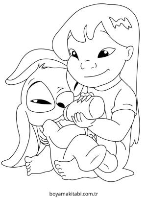 Stitch boyama sayfası – boyama etkinliği, çocuk aktivitesi