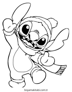 Stitch boyama sayfası – basit çizim, kolay boyama