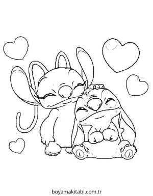 Stitch boyama sayfası – el becerilerini geliştirir, boyama çalışması