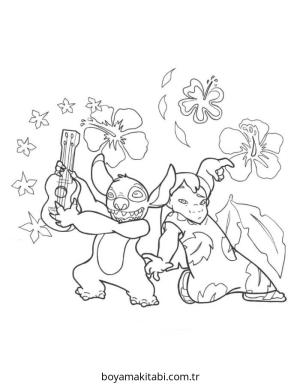 Stitch boyama sayfası – eğlenceli etkinlik, el becerilerini geliştirir