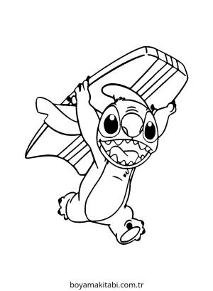 Stitch boyama sayfası – sanatsal çalışma, çocuklar için