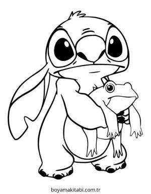 Stitch boyama sayfası – çocuklar için, çizgi film temalı