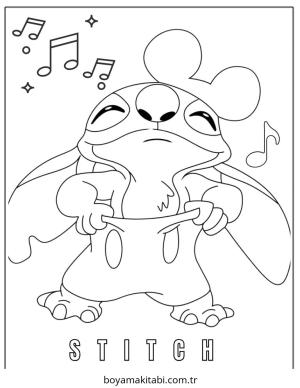 Stitch boyama sayfası – PDF indir, sevimli karakter