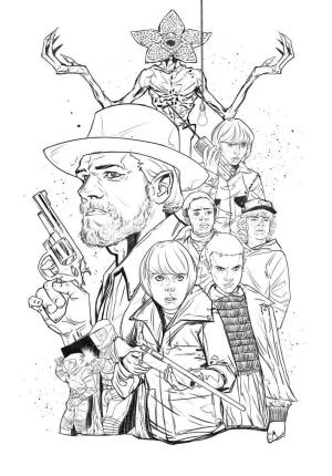 Stranger Things boyama sayfası,  coloring page, Garip Şeyler Yazdır, 