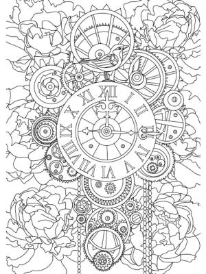 Stres Atıcı boyama sayfası,  coloring page, Göksel saat, 