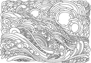 Stres Atıcı boyama sayfası,  coloring page, Soyut manzara, 