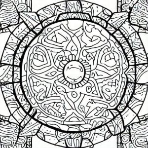 Stres Atıcı boyama sayfası,  coloring page, Güzel Mandala Çemberi, 