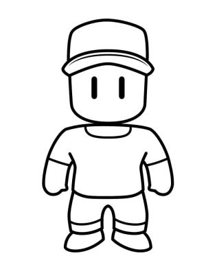 Stumble Guys boyama sayfası,  coloring page, Stumble Guys Oyuncusu, 