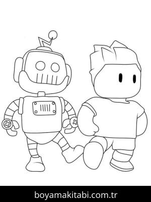 Stumble Guys boyama sayfası – keyifli zaman, renkli çizimler