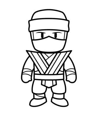 Stumble Guys boyama sayfası,  coloring page, Stumble Guys Ninja Kai ücretsiz, 