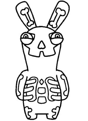 Stumble Guys boyama sayfası,  coloring page, Stumble Guys Skeleton tavşan, 