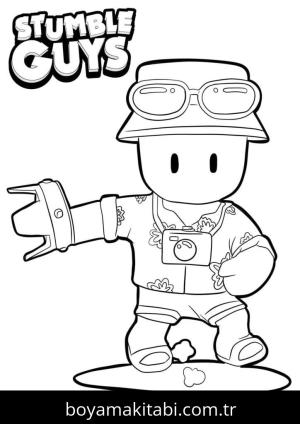 Stumble Guys boyama sayfası – el becerilerini geliştirir, boyama çalışması