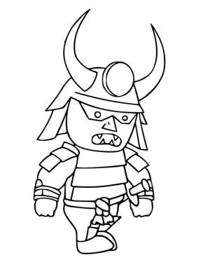 Stumble Guys boyama sayfası,  coloring page, Stumble Guys Samurai ücretsiz, 